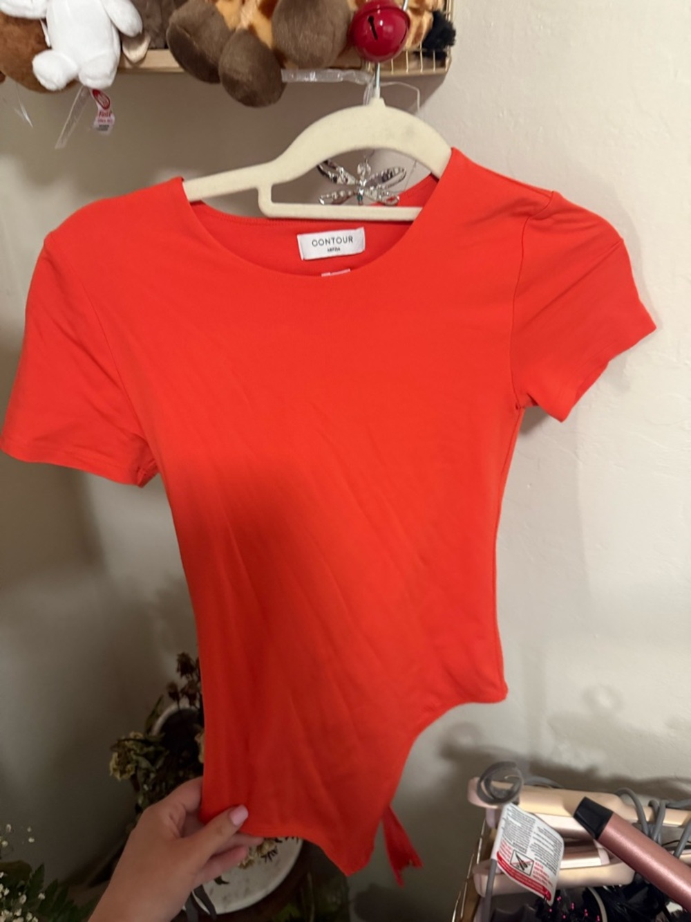 Contour Bright Orange Short Sleeve Women's Top